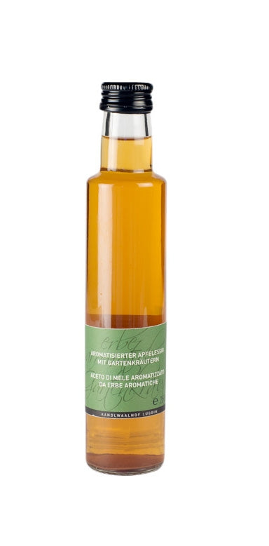 Aceto di mele aromatizzato con erbe aromatiche da giardino Kandlwaalhof Luggin BIO 250 ml