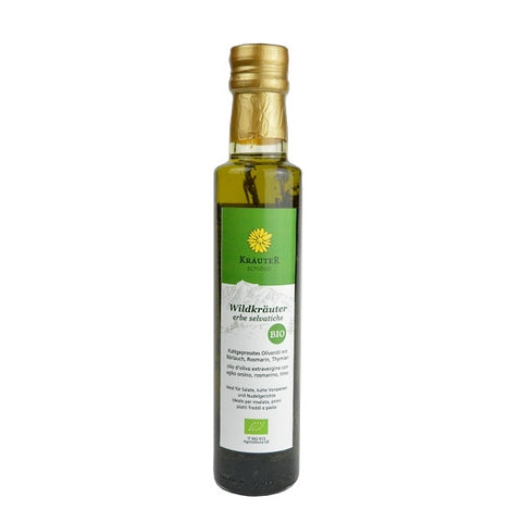 Olio d'oliva con erbe selvatiche Kräuterschlössl BIO 250 ml