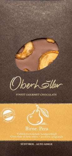Cioccolato al latte con pera Oberhöller 100g