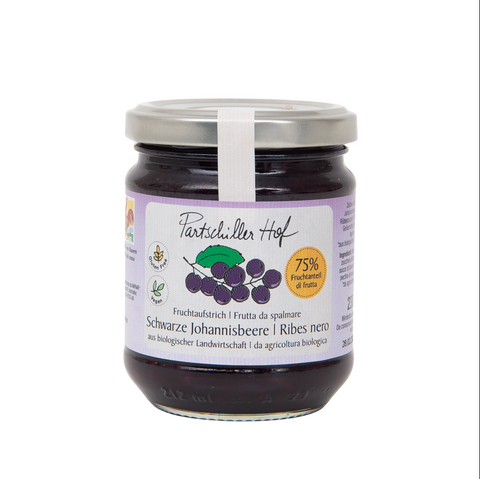 Fruchtaufstrich Schwarze Johannisbeere Partschillerhof BIO 230g