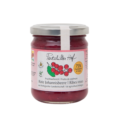 Fruchtaufstrich Rote Johannisbeere Partschillerhof BIO 230 g