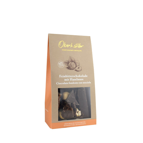 Tavoletta di cioccolato fondente con nocciole Oberhöller 100g