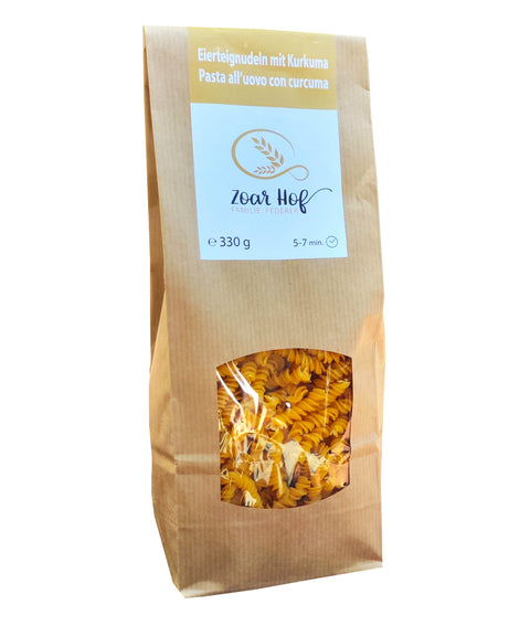 Egg Pasta with Turmeric Fusilli Zoarhof 330 g