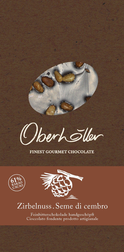 Fine Bitter Chocolate with Stone Pine Nuts Oberhöller 100 g