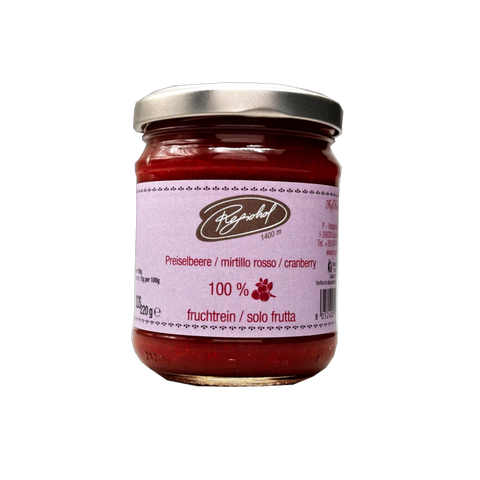 Cranberry fruit spread 100% fruit Regiohof 220g