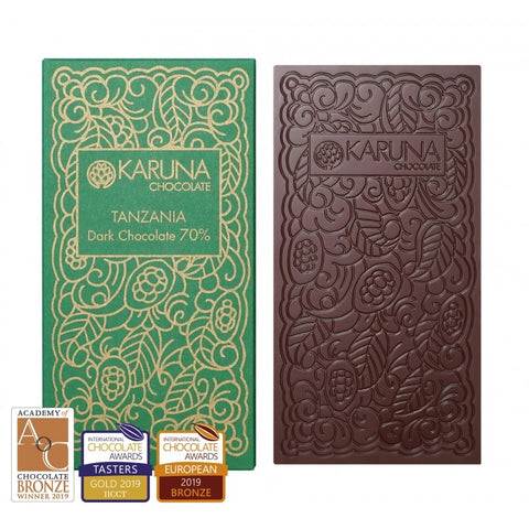 Cioccolato Fondente Monorigine 70% Tanzania Karuna BIO 60g