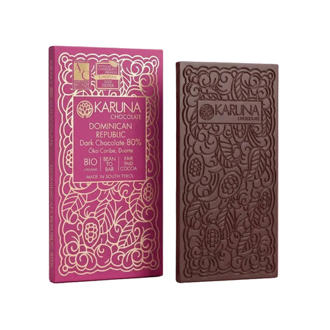 Single Origin Dark Chocolate 80% Dominican Republic Karuna BIO
