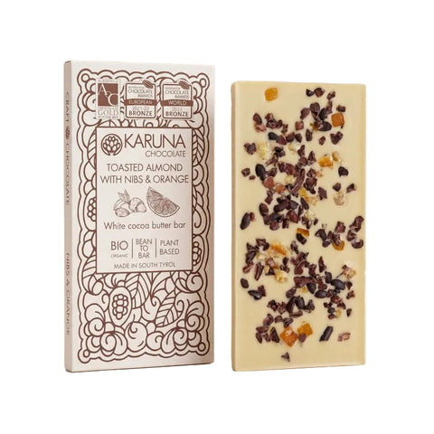 White Toasted Almond with Nibs & Orange Karuna BIO