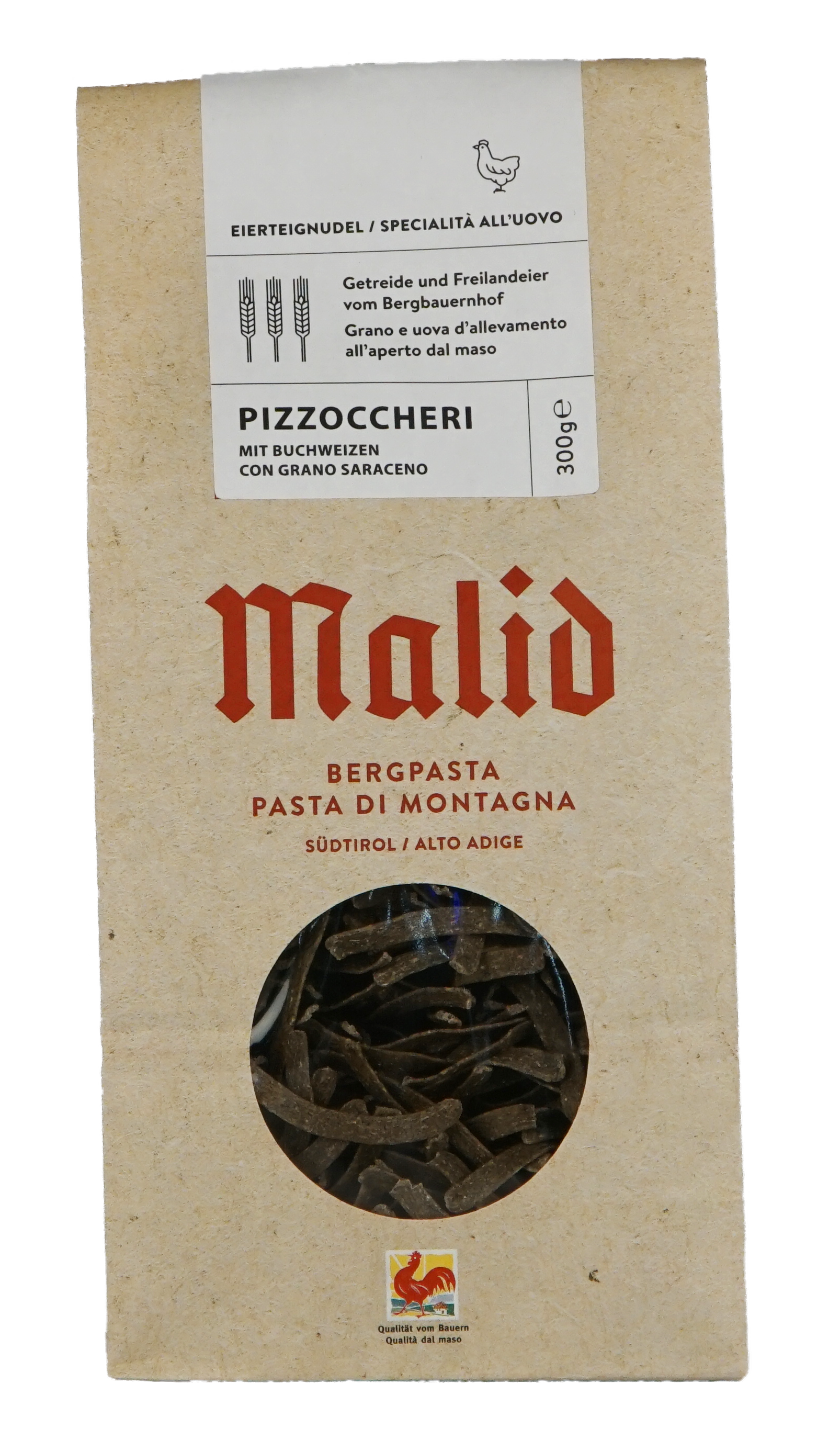 Bergpasta Pizzoccheri mit Buchweizen Malid 300g