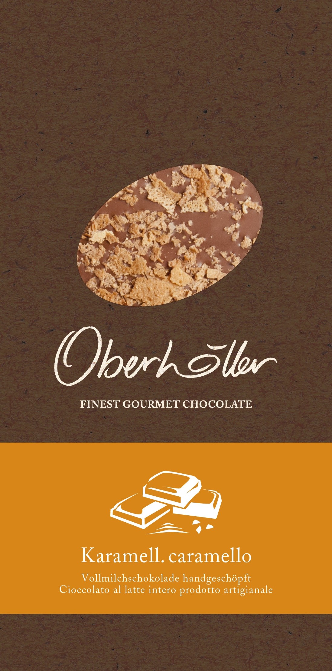 Tavoletta di cioccolato al latte con caramello 100 g Oberhöller