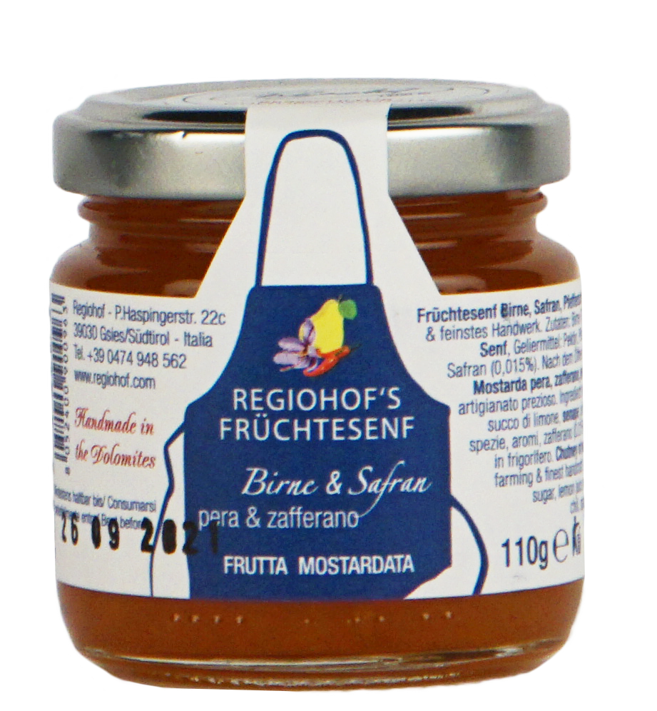 Frutta mostardata pera e zafferano | Regiohof 110g
