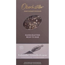 Tavoletta di cioccolato fondente e granella di cacao 100 g Oberhöller