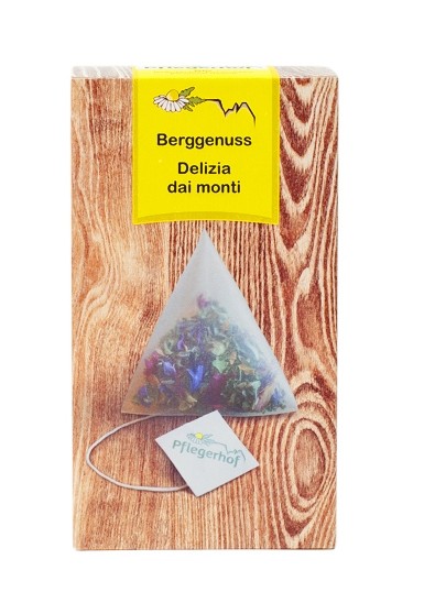Pflegerhof ORGANIC Berggenuss herbal tea in pyramid bags 18 g