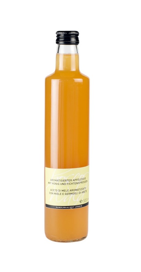 Flavoured apple cider vinegar with honey and spruce sprouts Kandlwaalhof Luggin ORGANIC 500 ml