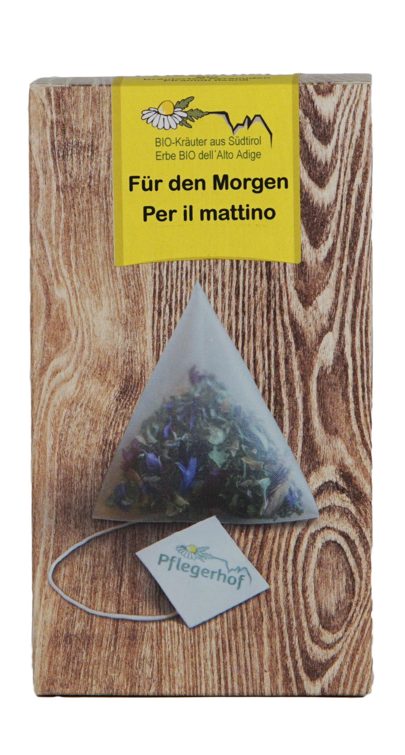 Pflegerhof ORGANIC Für den Morgen herbal tea in pyramid bags 18 g
