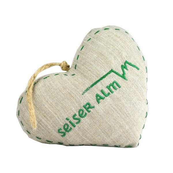 Linen Heart Zirm 15x15cm